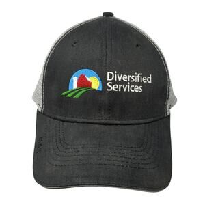 Diversified Services Strapback Trucker Hat Black One Size Mesh Back The Max Hat